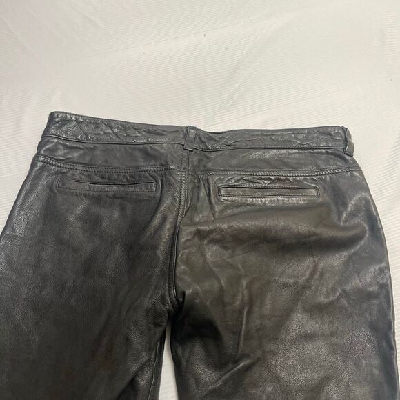 All Saints Mauritius Black 100% Leather Pants Size 29 Read Description - Picture 9 of 9
